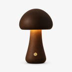 Wooden Mushroom Cordless Rechargeable LED Table Lamp